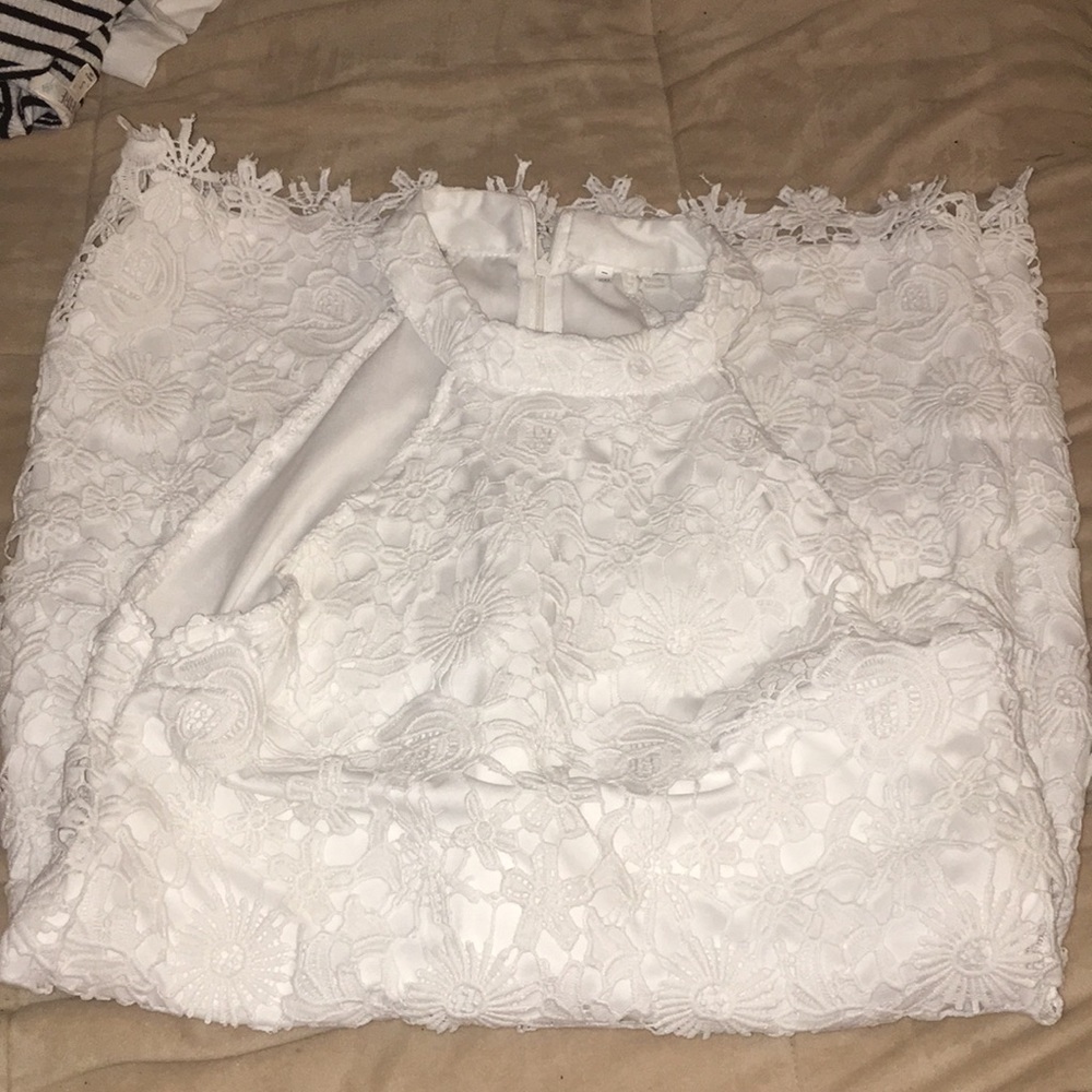 graduation white form fitting dress